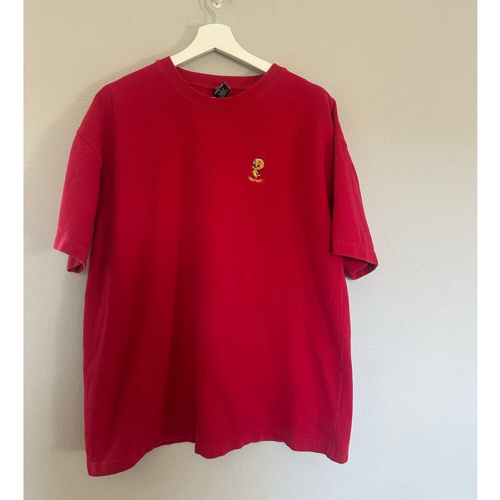Vintage Looney Tunes Tweety Bird Red Shirt size XL